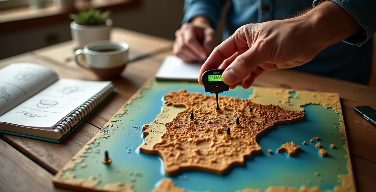 Mapa visual de España mostrando la cobertura de redes RTK públicas y privadas para agricultura