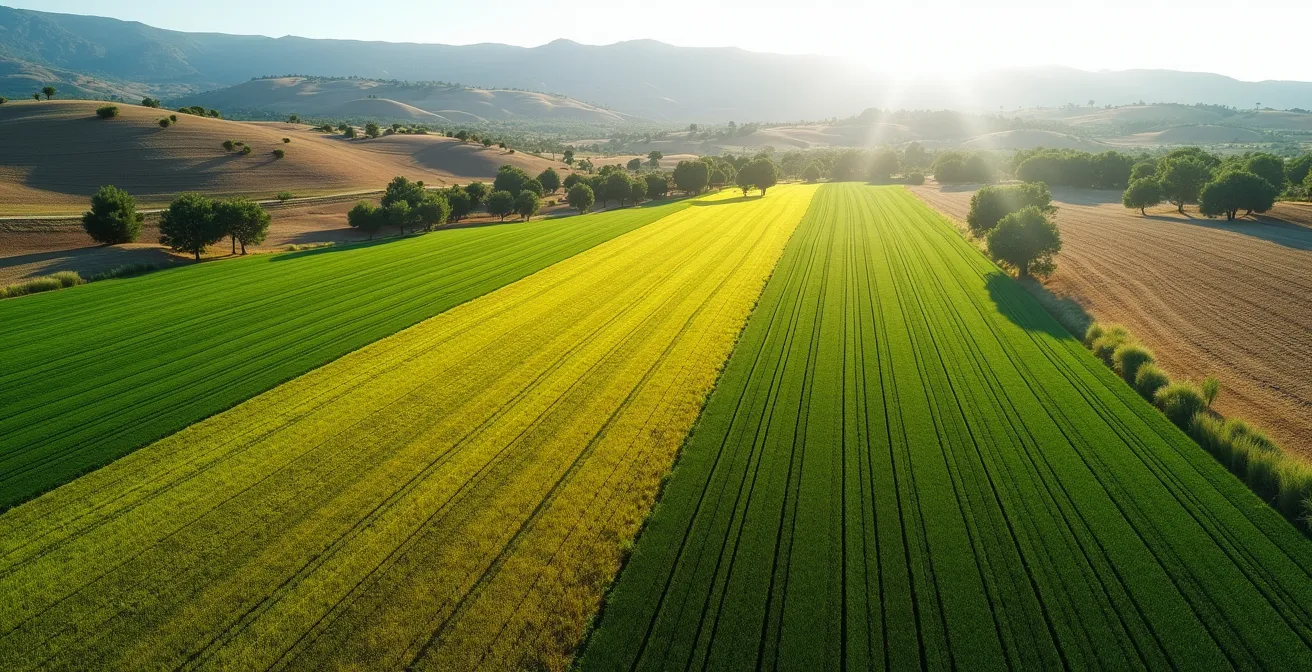 Mapa de zonas de manejo diferenciadas en una parcela agrícola española